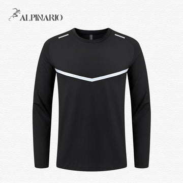 Round-Neck Fleece-Lined Sweat-Absorbent Slim-Fit Sweatshirt