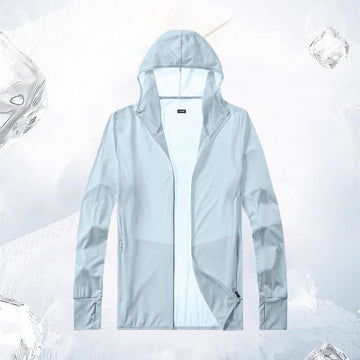 Ice Silk UPF50+ Thumb-Opening Sunscreen Hooded Clothing