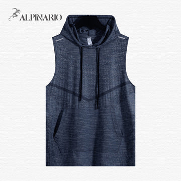 New Hooded Solid Color Sweat-Absorbent Sweatshirt Vest