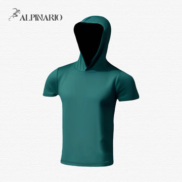 Hooded Solid-color Quick-dry Stretch Slim-fit T-shirt