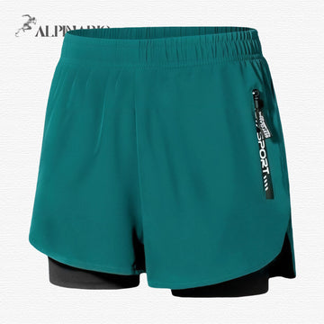 Quick-Drying High-Elastic Breathable Fake-Two Sports Shorts B