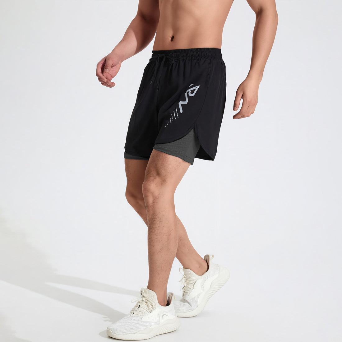 Quick-Drying High-Elastic Breathable Fake-Two Sports Shorts D