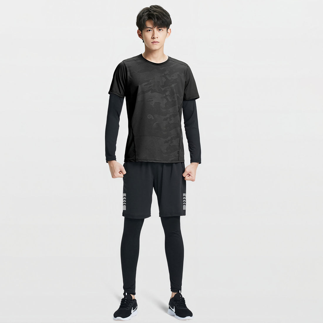 Stylish Elastic Professional Sports 4-piece Set A