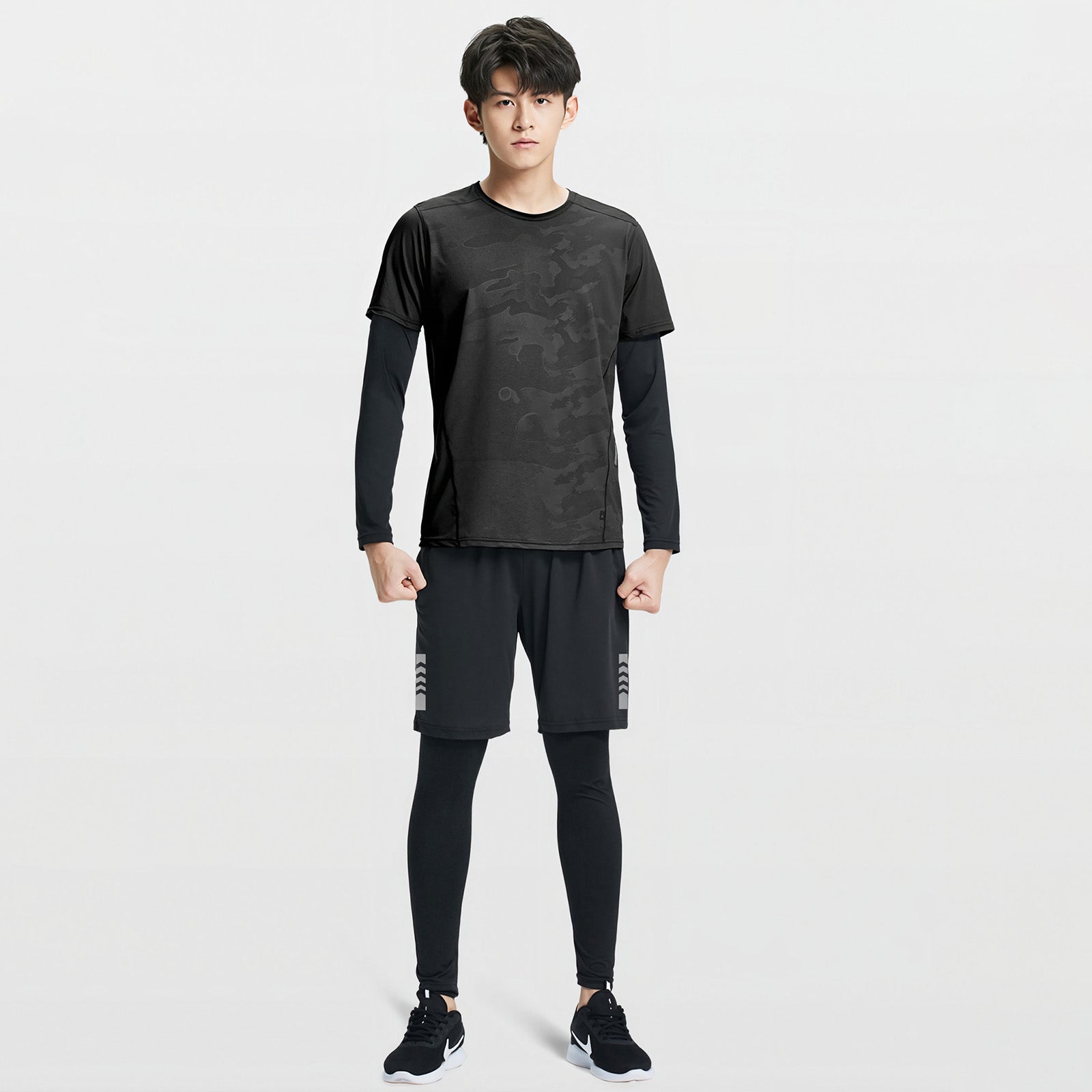 Stylish Elastic Professional Sports 4-piece Set B