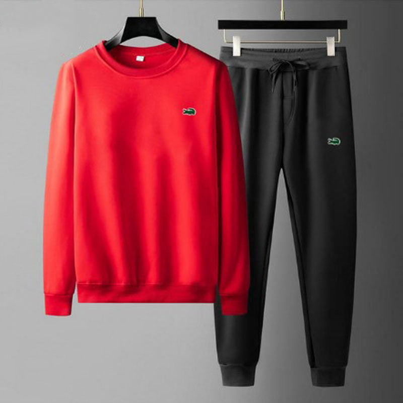 New Casual Round Neck Sweater Pants Fashion Jogging Sportswear Men's Set