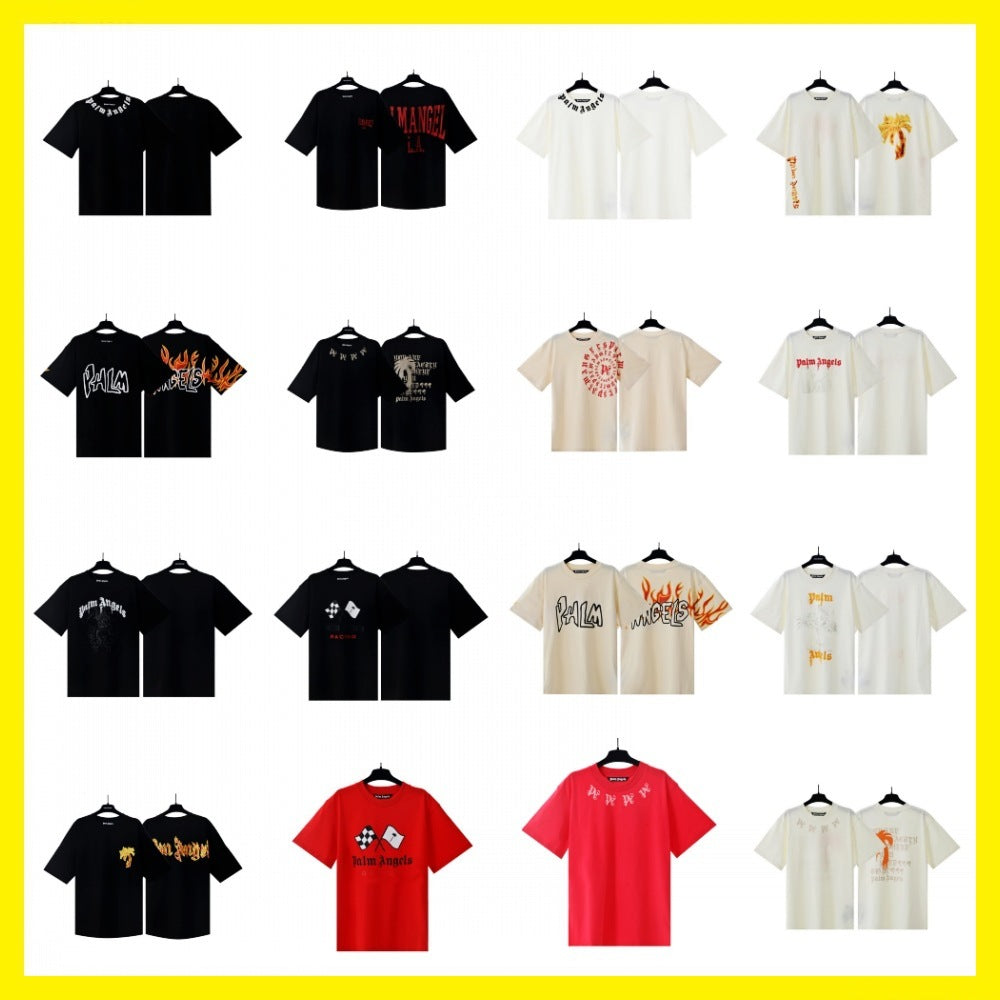 New Fashion Brand Trend 100% Cotton Casual Tops Mens Womes T-Shirt Pattern