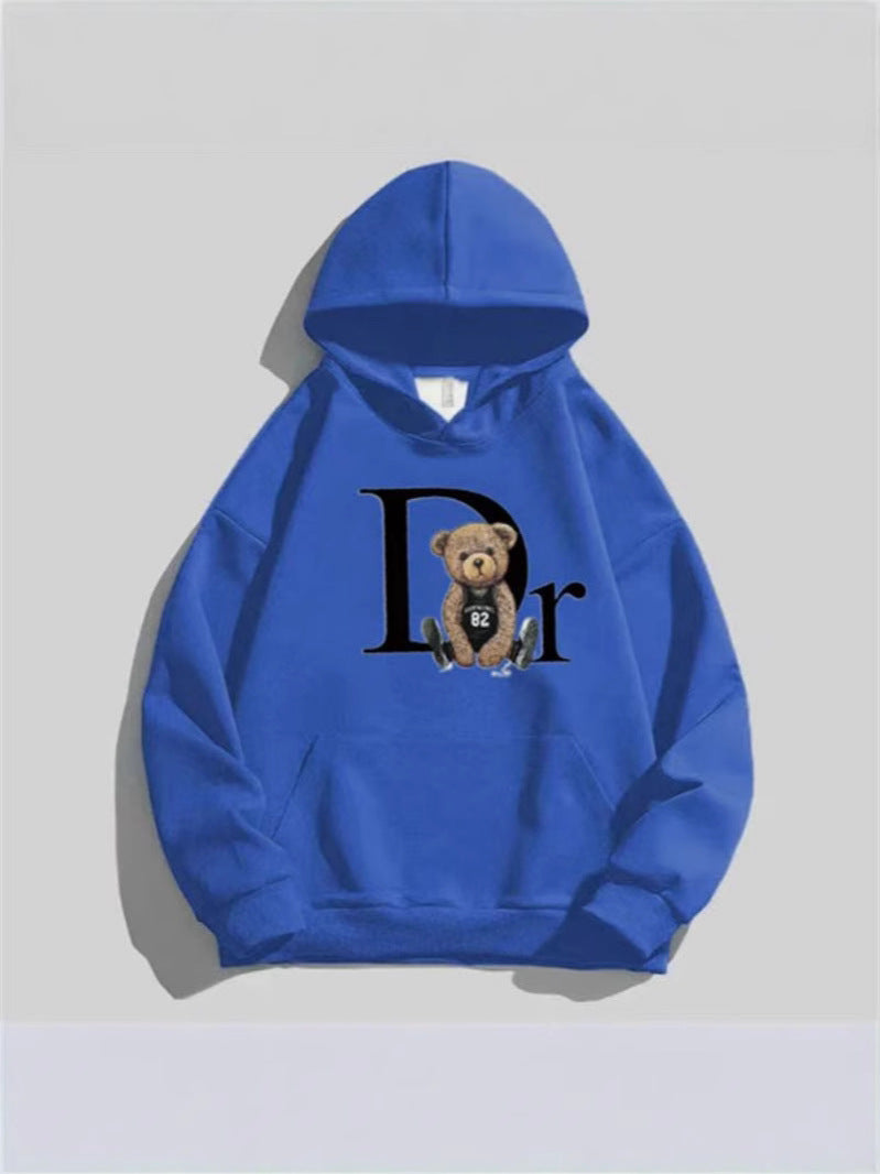 Cotton Hoodie Fashion Brand Fleece Women's Hooded Pullover Cute Bear Printe