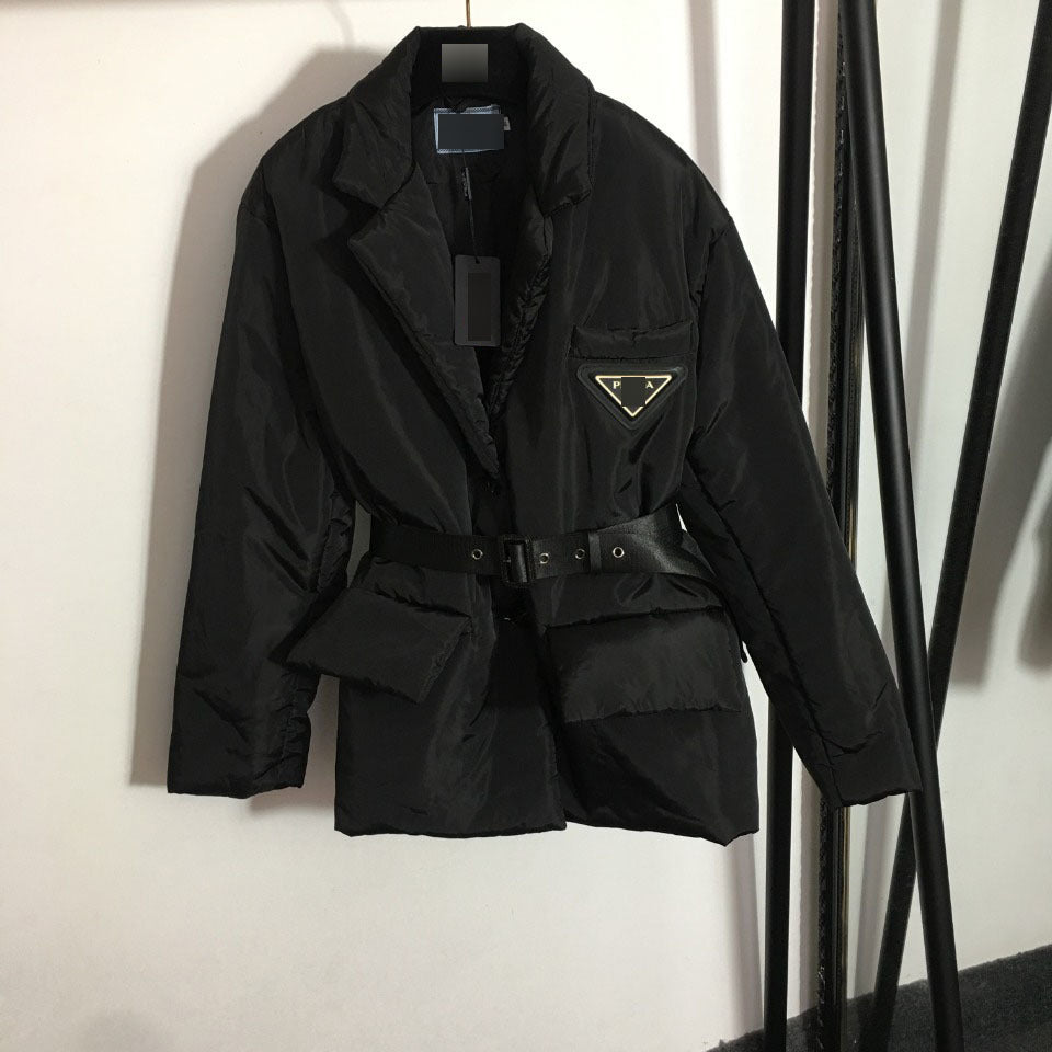 Winter New Suit Cotton Coat Women's Waist Slim And Elegant Advanced 3D Pock