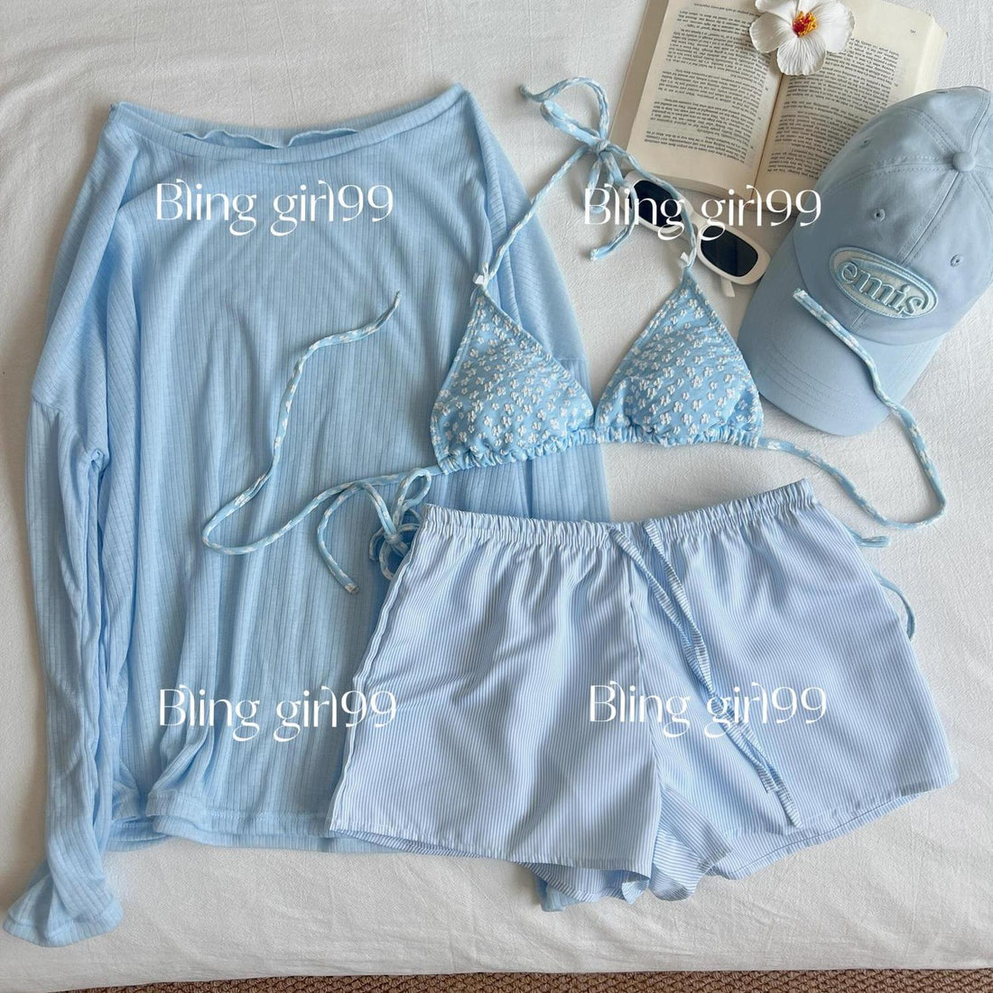New Luxury Brand Beach Party Surfing Women's Sexy Bikini Swimsuit Set