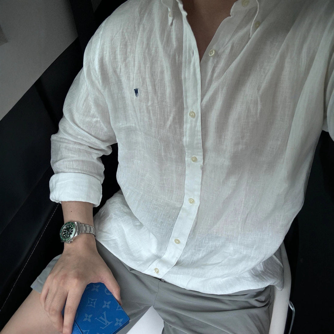 Spring And Autumn Summer High Version Linen Shirt Sunscreen Top Unisex Pony