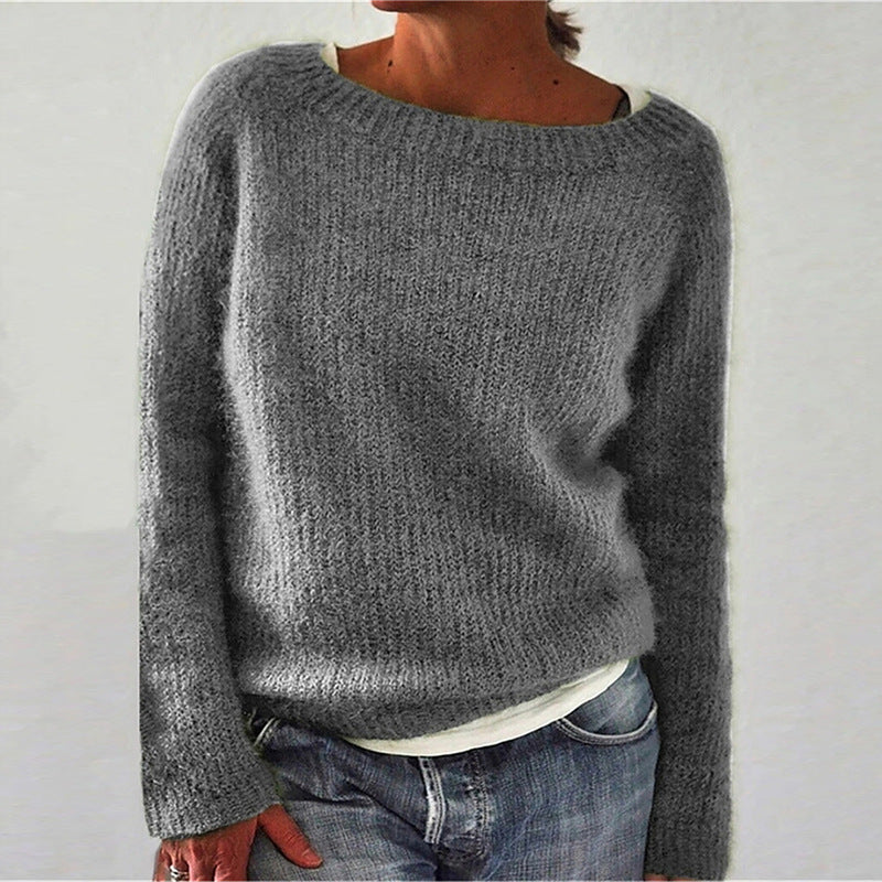 Women's Sweater Solid Color Quiet Edition Basic Knit