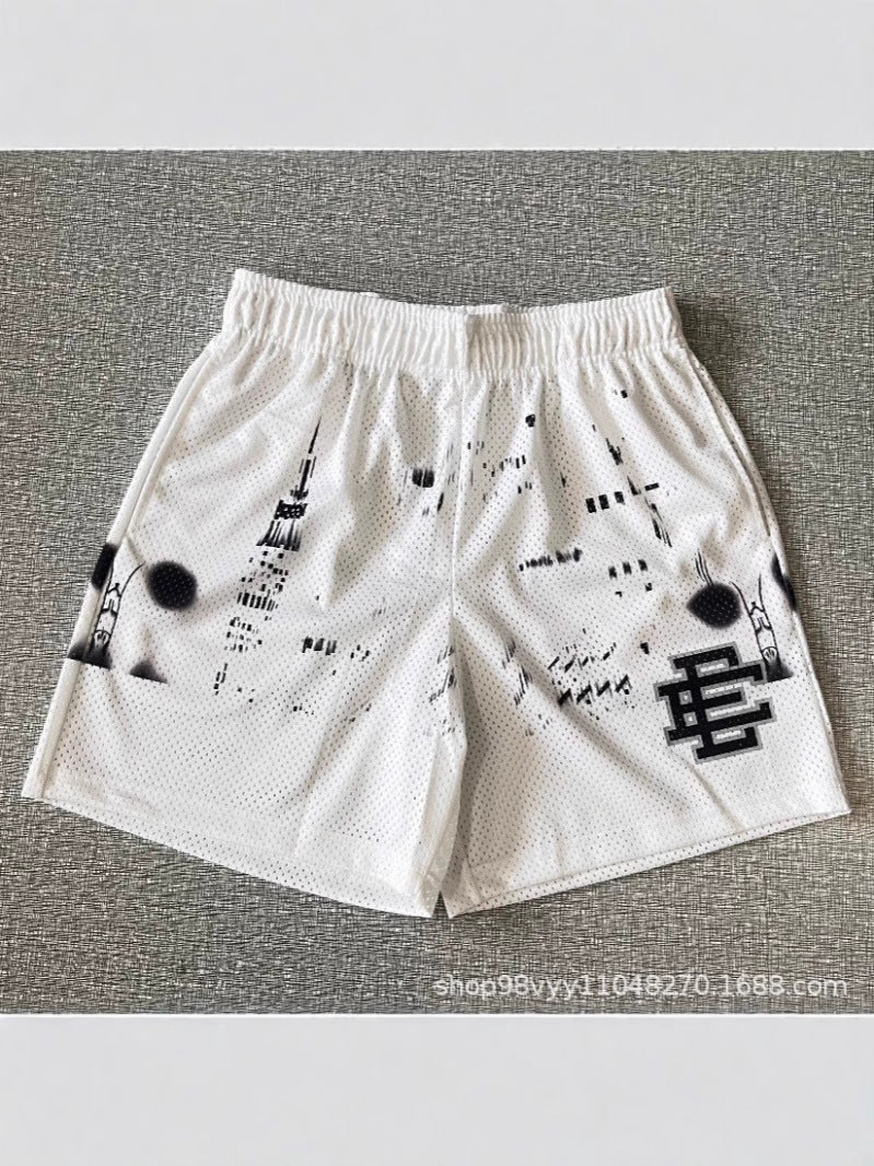 Women's Summer New Top Brand Ice Silk Shorts, Sports Speed Drying 5-point C