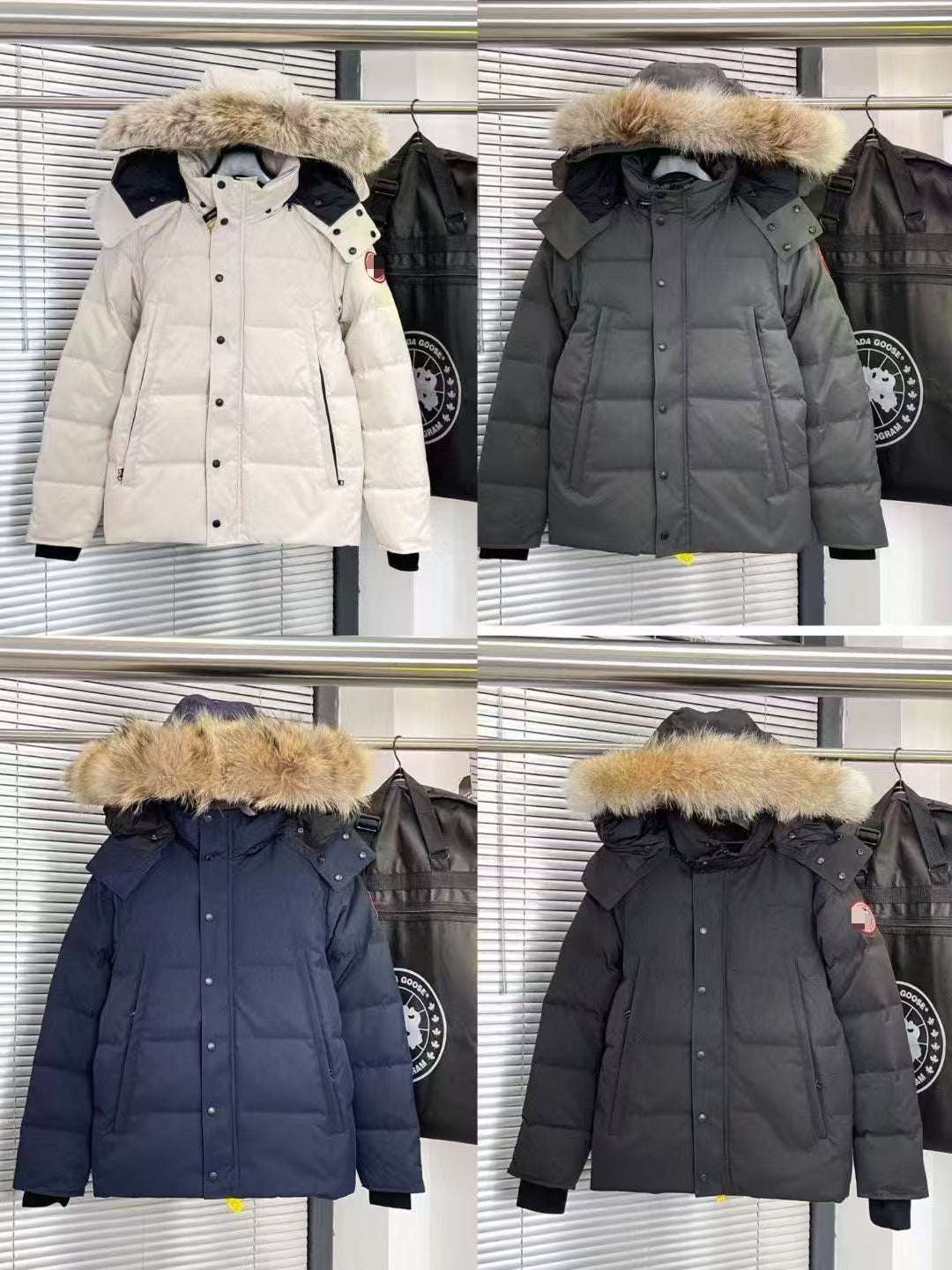 Goose Big Pocket Men's And Women's Down Jacket Parker Men's And Women's Cou