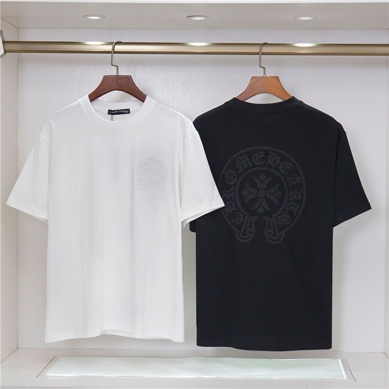 New Brand Hot Selling Fashion Trend Men's And Women's Printed Short Sleeves