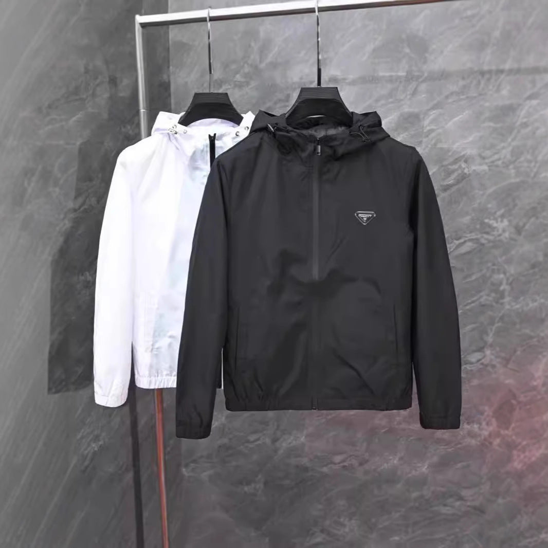 Men's Casual Hooded Slim Fit Double-Sided Anorak Coat