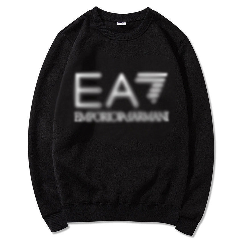 Men's Printed Sportswear Round Neck Casual Loose Pattern Pullover For Men A