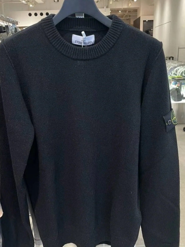 Stone-island Sweater Spring Crewneck Sweater T-shirt Men's And Women's Plus