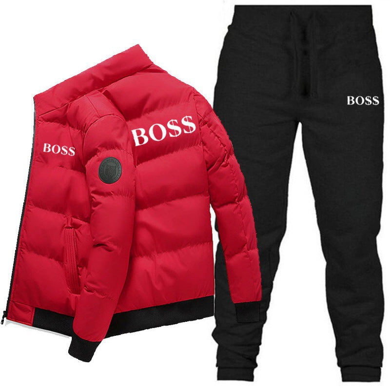 New Standing Collar Men's Cotton Coat Winter Thickened Warm Cotton Coat Fas