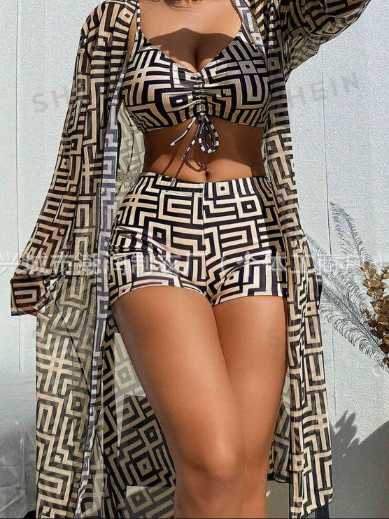 New Luxury Brand Beach Party Surfing Women's Sexy Bikini Swimsuit Set