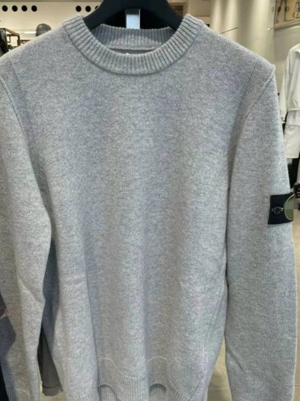 Stone-island Sweater Spring Crewneck Sweater T-shirt Men's And Women's Plus