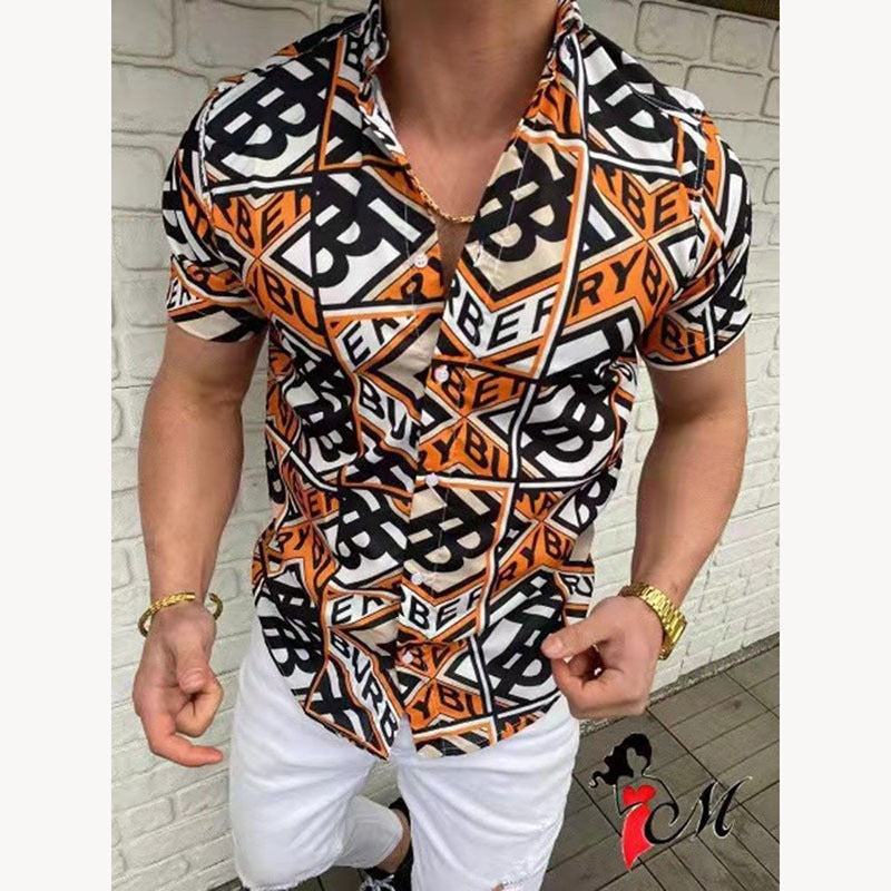 Alpinario Digital Popular Long Sleeved Slim Fit Casual Mens Printing Trendy Fashion - Back View