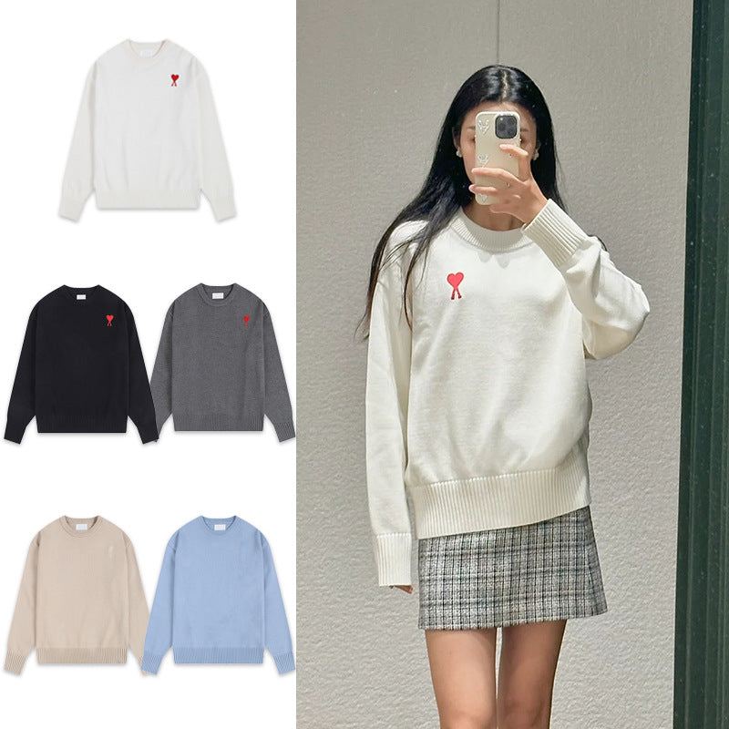 Spring And Autumn AML Sweater Men's And Women's Couple Round Neck Knitted S