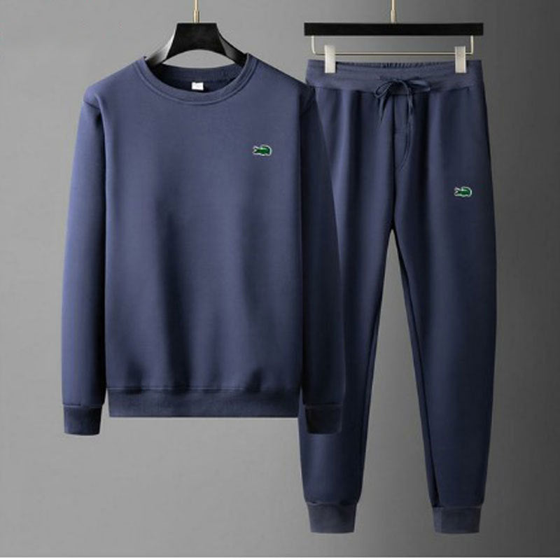 New Casual Round Neck Sweater Pants Fashion Jogging Sportswear Men's Set