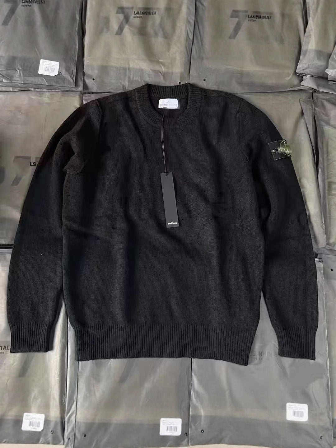 Stone-island Sweater Spring Crewneck Sweater T-shirt Men's And Women's Plus