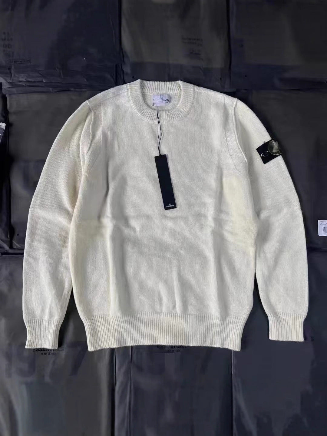 Stone-island Sweater Spring Crewneck Sweater T-shirt Men's And Women's Plus