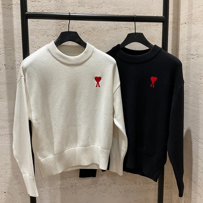 Spring And Autumn AML Sweater Men's And Women's Couple Round Neck Knitted S
