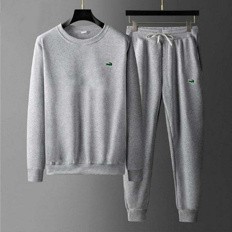 New Casual Round Neck Sweater Pants Fashion Jogging Sportswear Men's Set