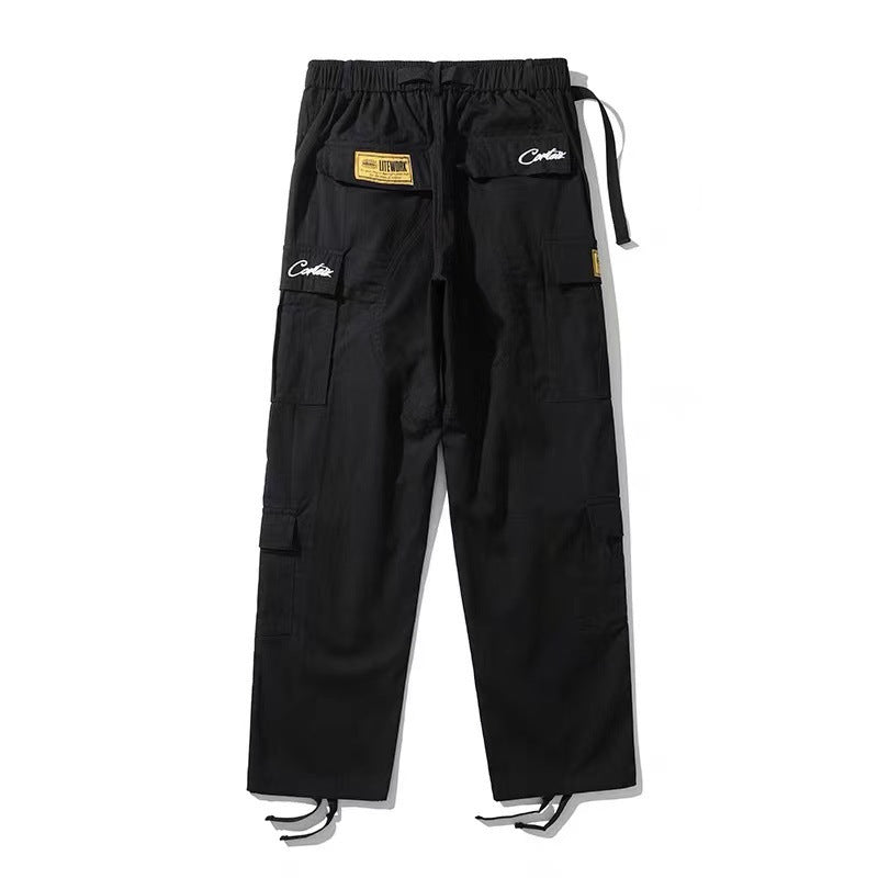 American trendy brand Corteiz Devil's Island workwear pants for men with mu