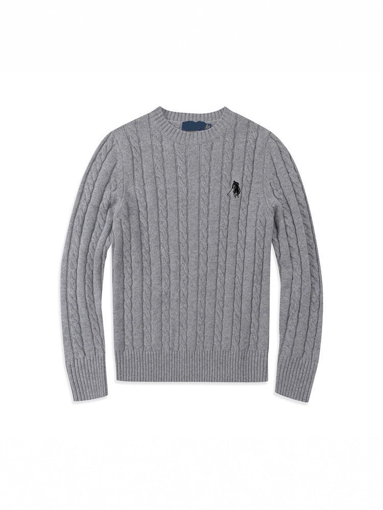 Men's New Fashion Slim Fit Crewneck Knitted Sweater Woolen Pullover Sweater