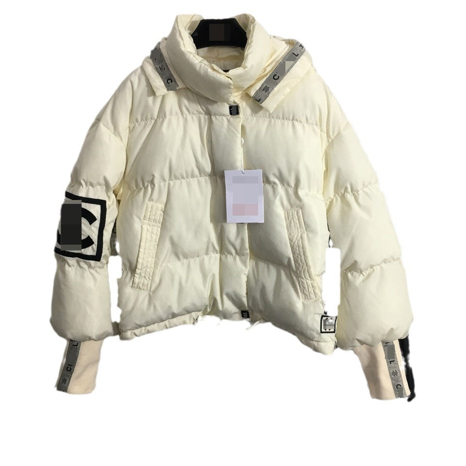 Women's Hooded Down Cotton Coat Mid Length Versatile