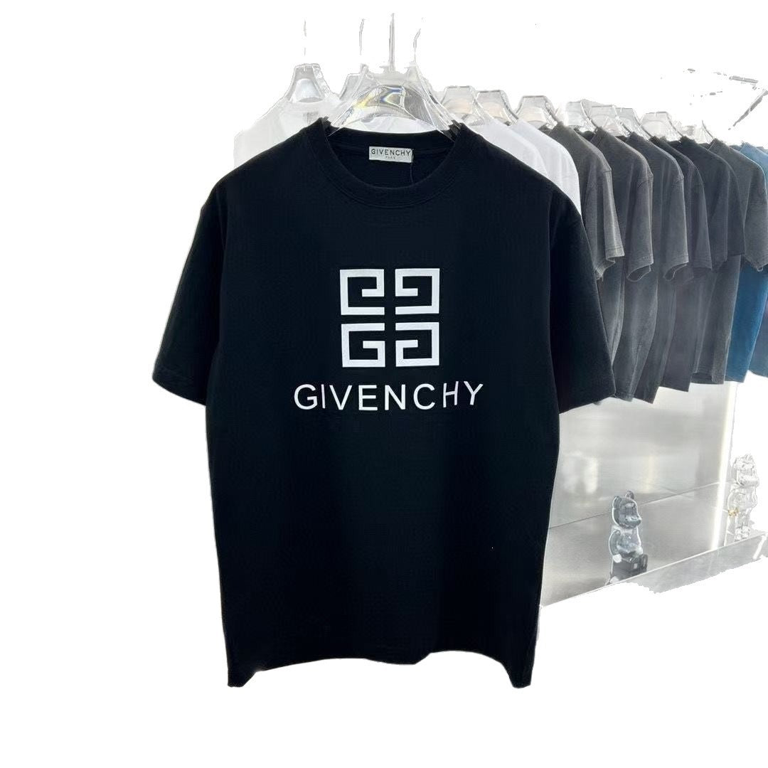 Top Brand Trendy Fashion Printed Cotton Short Sleeve Round Neck T-shirt Men