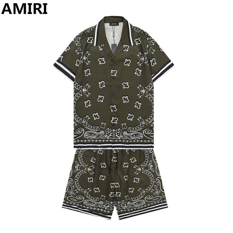 New Lapel Men's Printed Shirt Button Cardigan Shirt