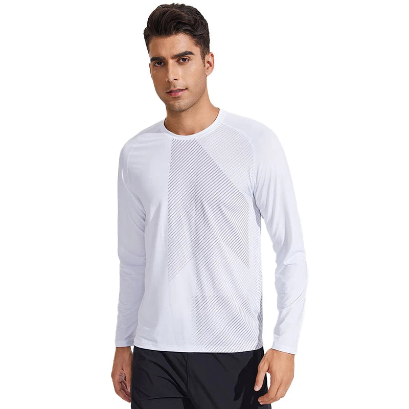 Long-Sleeved Quick-Drying Fashion Printed Sports Shirt