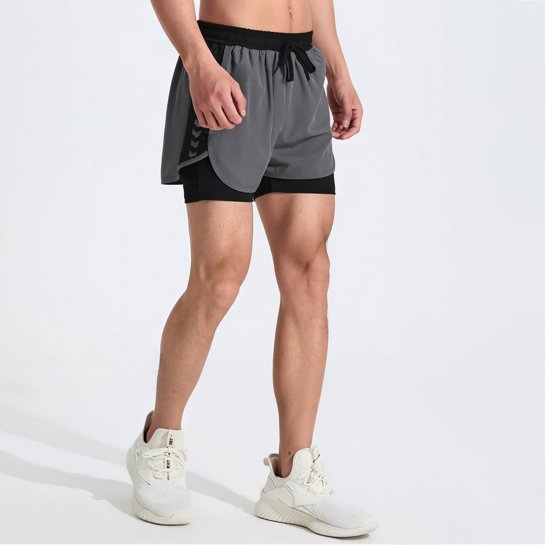 Quick-Drying High-Elastic Breathable Fake-Two Sports Shorts A
