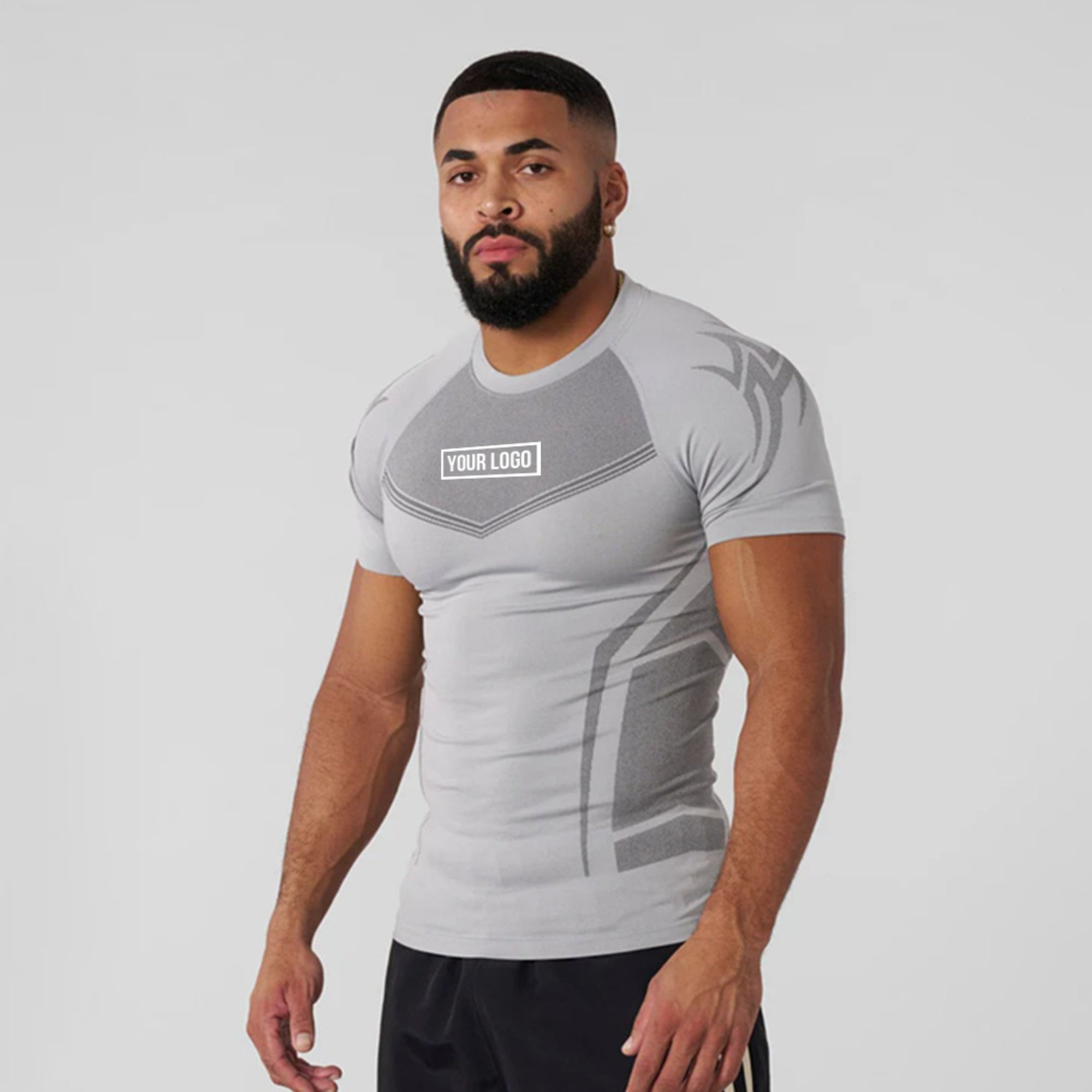Men's High-Stretch Compression Training Tee - Customizable
