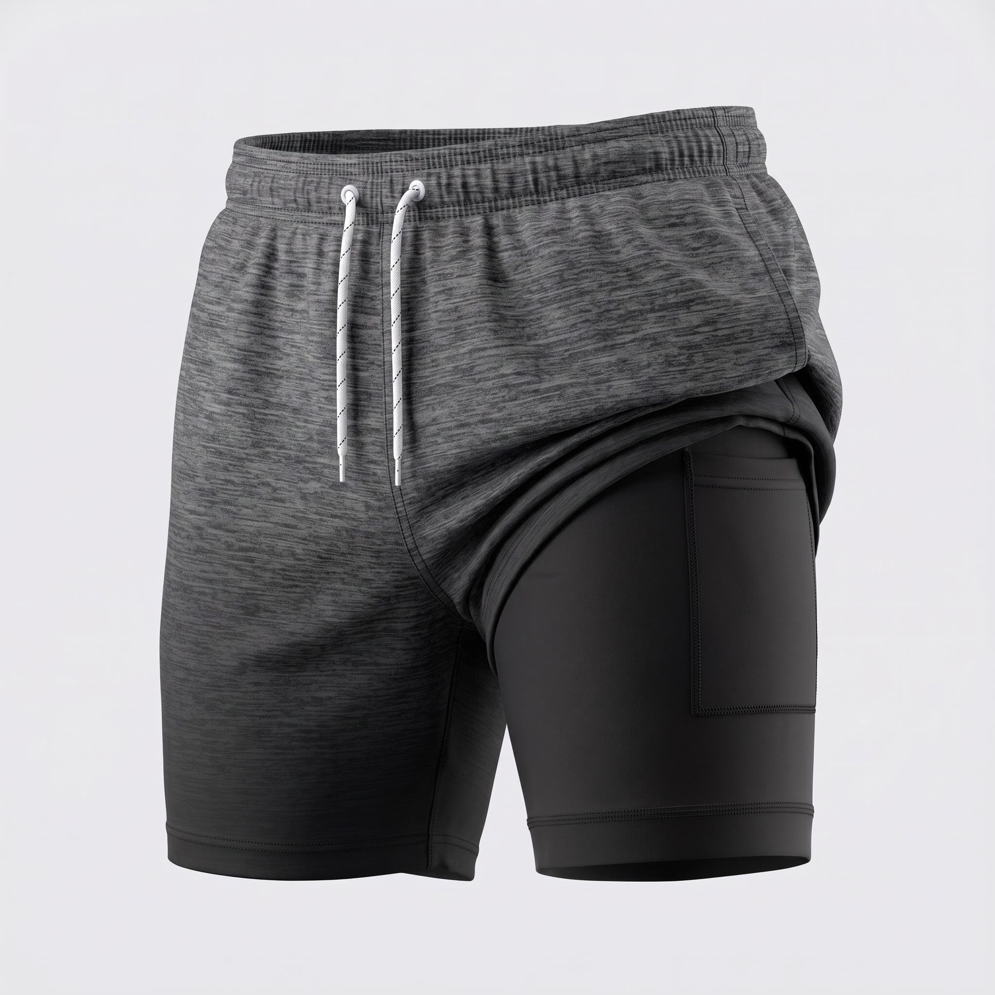 Alpinario Men's 2-in-1 Quick-Dry Athletic Shorts with Liner Pocket