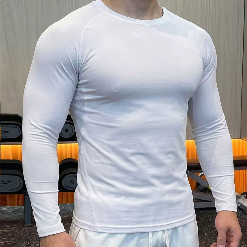 Alpinario Men's Compression Shirt 4 Pack Long & Short Sleeve Athletic Base Layer - Black View 29