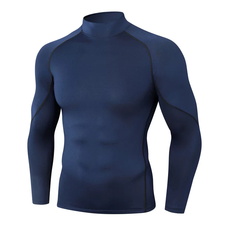Alpinario Men's Compression Shirt 4 Pack Long & Short Sleeve Athletic Base Layer - Black View 41