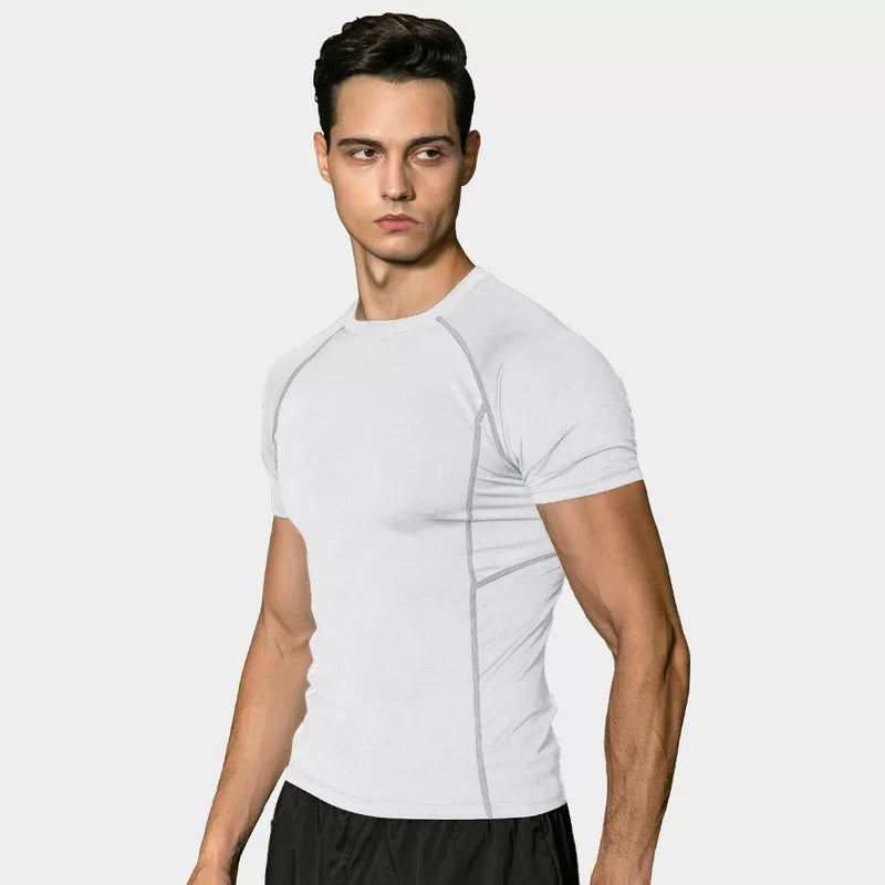 Alpinario Men's Compression Shirt 4 Pack Long & Short Sleeve Athletic Base Layer - Black View 13
