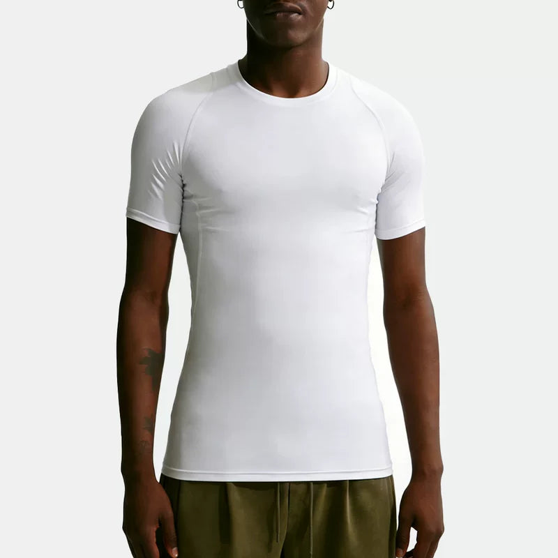 Alpinario Men's Compression Shirt 4 Pack Long & Short Sleeve Athletic Base Layer - Black View 23