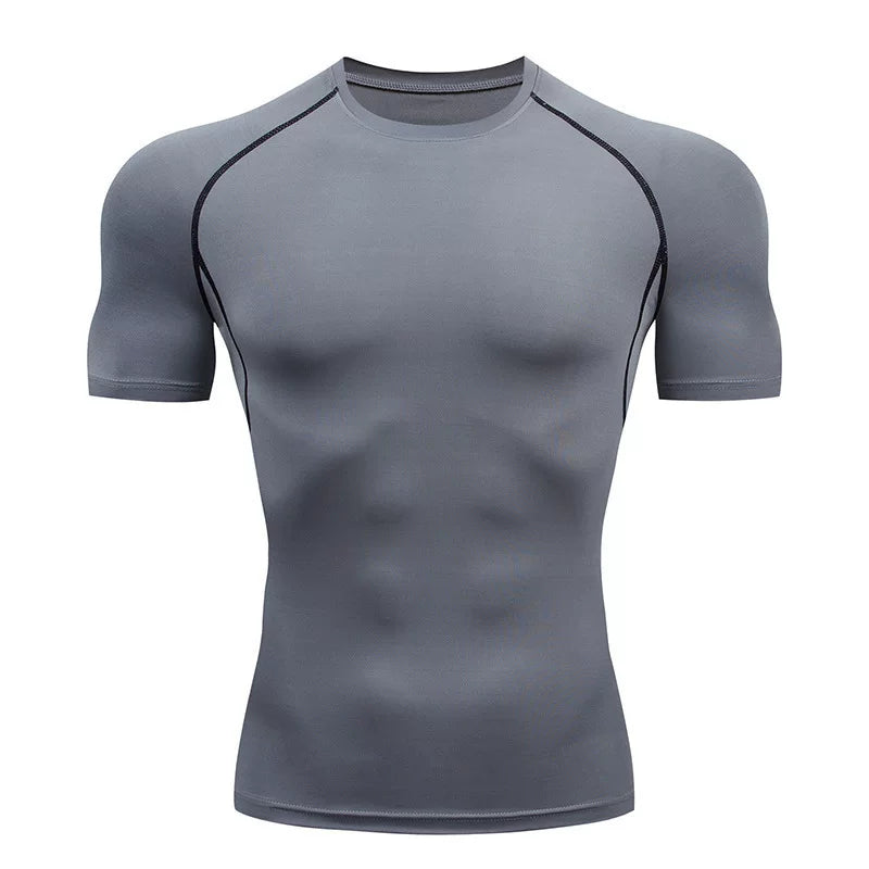 Alpinario Men's Compression Shirt 4 Pack Long & Short Sleeve Athletic Base Layer - Black View 48