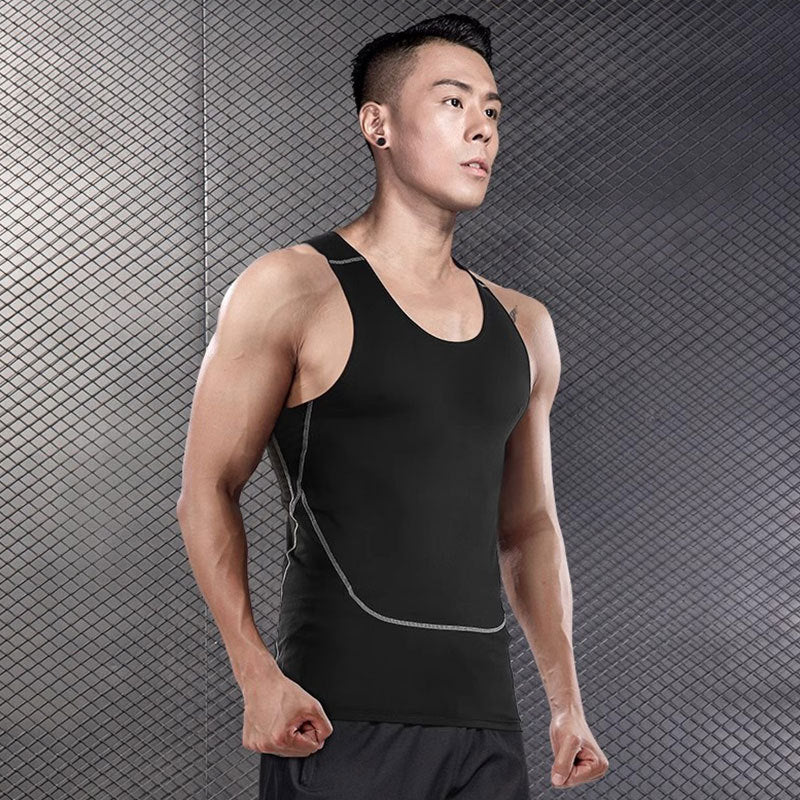 Alpinario Men's Athletic Compression Tank Top 3 Pack Sleeveless Base Layer - Black/Grey/White View 13