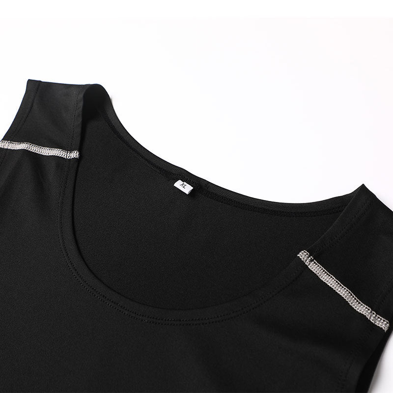 Alpinario Men's Athletic Compression Tank Top 3 Pack Sleeveless Base Layer - Black/Grey/White View 15