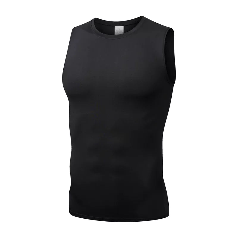 Alpinario Men's Athletic Compression Tank Top 3 Pack Sleeveless Base Layer - Black/Grey/White View 8