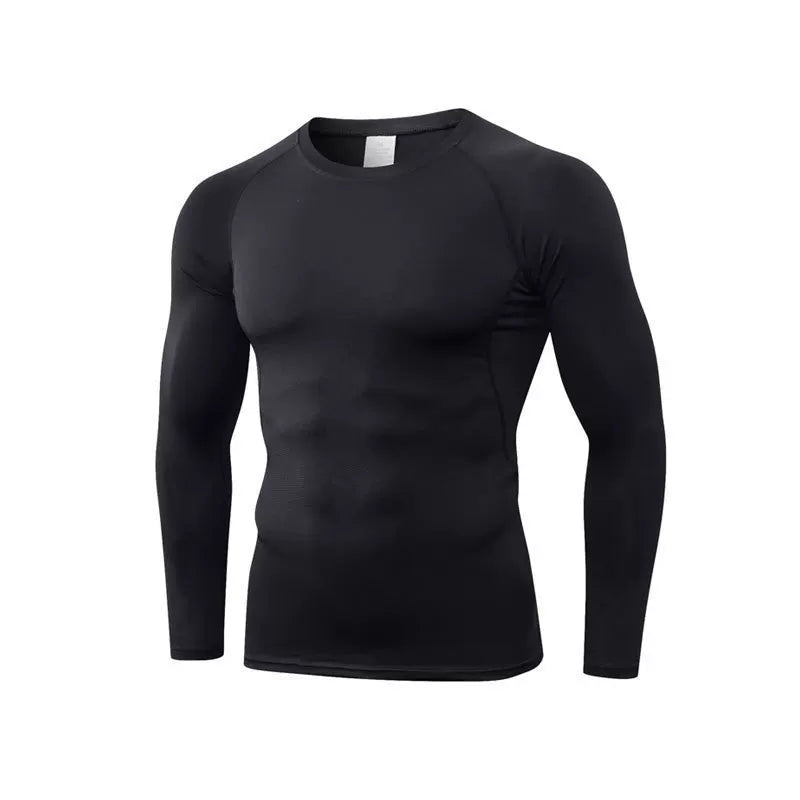 Alpinario Men's Compression Shirt 4 Pack Long & Short Sleeve Athletic Base Layer - Black View 32