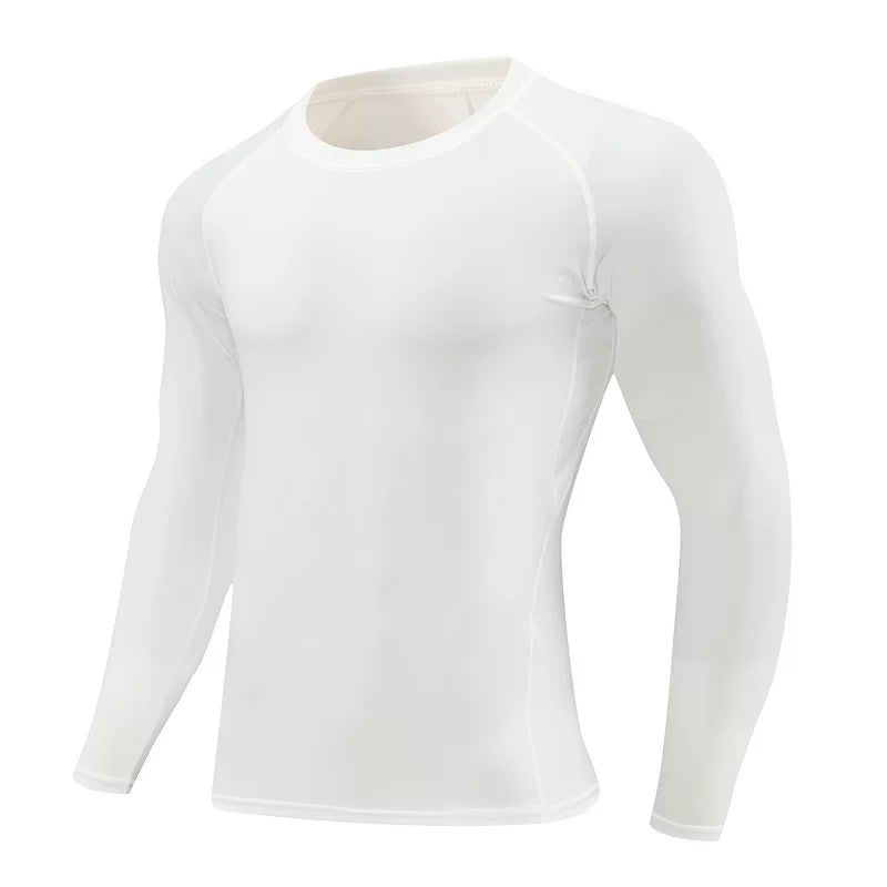 Alpinario Men's Compression Shirt Long Sleeve Cool Dry Athletic Base Layer - Black View 24